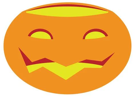 Halloween pumpkin face vector illustration Stock Illustration
