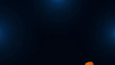 Halloween pumpkin falling Rotating on Green Screen Seamless Loop Background. Stock Footage 186728306