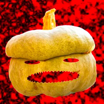Halloween pumpkin on fire Stock Illustration