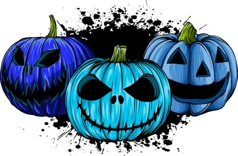 Halloween pumpkin in flat style vector illustration design Stock Illustration