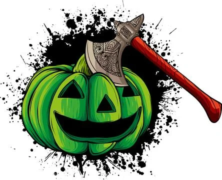 Halloween pumpkin in flat style vector illustration design Stock Illustration