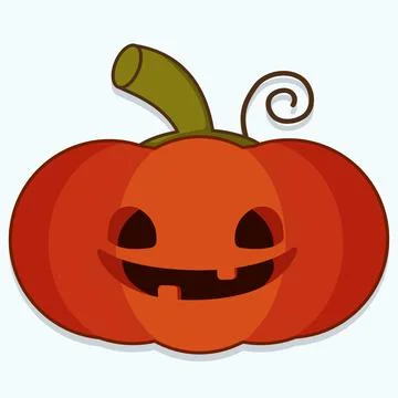 Halloween pumpkin flat vector illustration Illustrazione stock