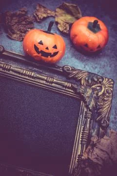 Halloween pumpkin with frame 스톡 사진