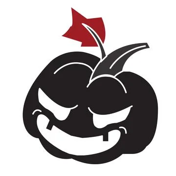 Halloween pumpkin with a happy expression. Vector illustration isolated on white Stock Illustration