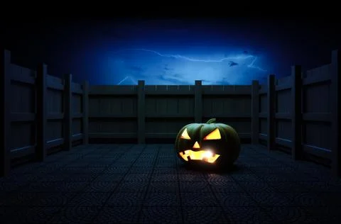 Halloween Pumpkin Head. Stock Illustration