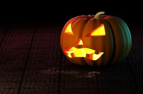Halloween Pumpkin Head. Stock Illustration