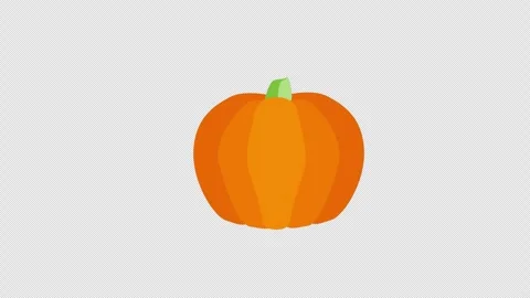 Halloween pumpkin icon concept loop animation video with alpha channel Stock Footage 270124023