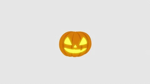 Halloween pumpkin inside glowing icon animation motion graphics video transpa Stock Footage 216422846