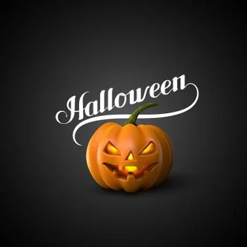 Halloween Pumpkin Jack Lantern. Stock Illustration