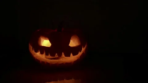 Halloween pumpkin Jack O lantern on background Stock Footage 138006517