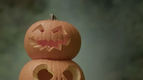 Halloween Pumpkin Jack-O-Lantern Stock Footage 212455247
