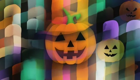 Halloween pumpkin jack-o-lantern icon. Modern flat vector for autumn holidays. Stock Footage 340197715