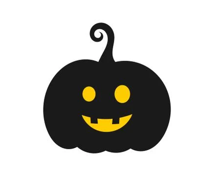 Halloween pumpkin Jack O Lantern cute icon. Vector illustration Stock Illustration