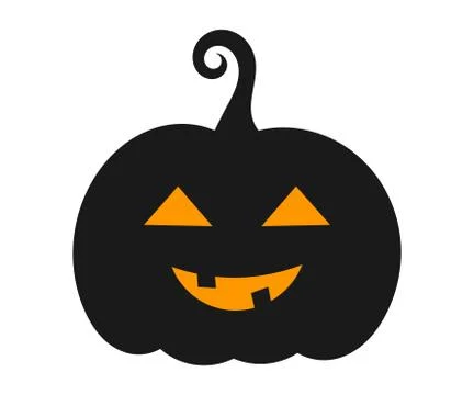Halloween pumpkin Jack O Lantern cute icon. Vector illustration Stock Illustration