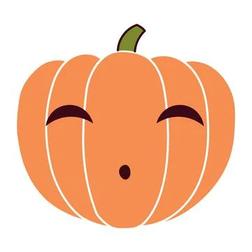 Halloween pumpkin, jack o lantern with carved face isolated Stock Illustration