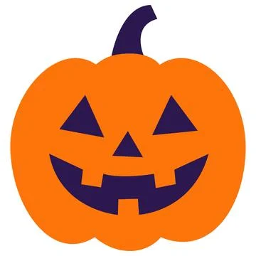 Halloween pumpkin Jack o lantern spooky holiday icon Stock Illustration