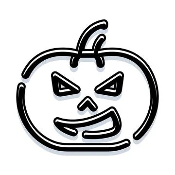 Halloween pumpkin jack o lantern symbol spooky season Stock Illustration