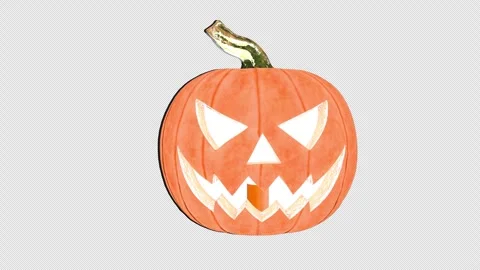 Halloween Pumpkin Laughing Animation Stock Footage 345428068