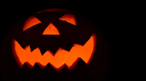 Halloween pumpkin with light Stock Footage 31461729