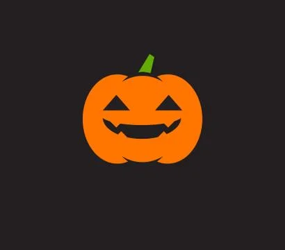 Halloween pumpkin logo. Isolated Vector Illustration Stock Illustration