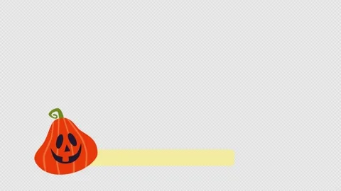 Halloween pumpkin lower thirds Video stock 252025418
