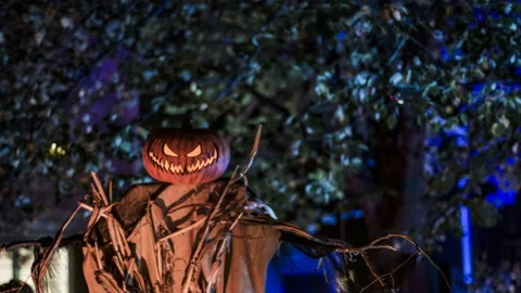 Halloween Pumpkin Man Video stock 142034983