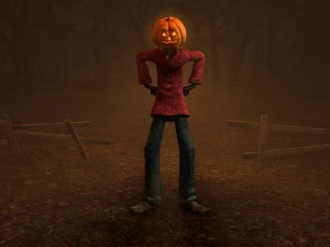Halloween pumpkin man Stock-Illustration