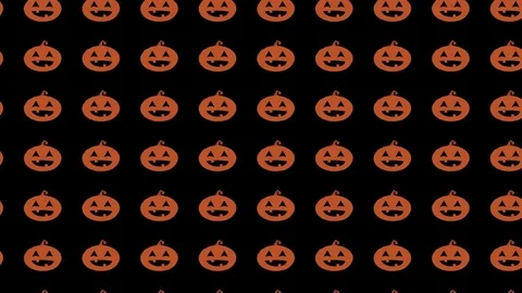 Halloween pumpkin motion background loop Stock Footage 81334945
