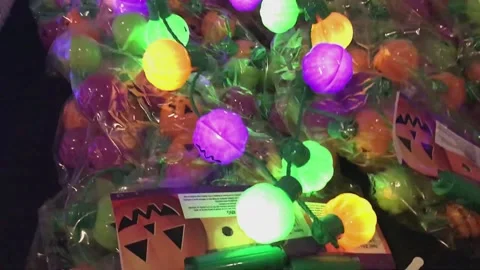 Halloween Pumpkin Necklaces Stock Footage 160752235