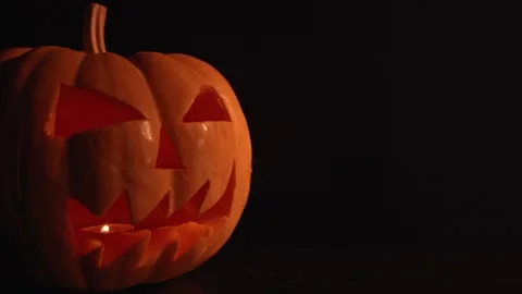Halloween pumpkin or Jack o`Lantern. Stock Footage 141044891