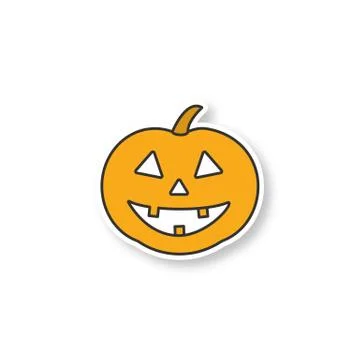 Halloween pumpkin patch Stock Illustration