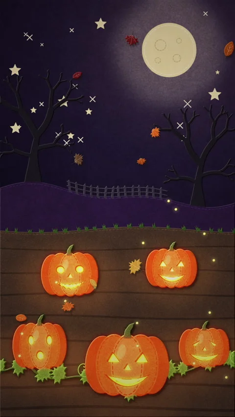 Halloween Pumpkin Patch Stop Motion Background Vídeo Stock 346901030