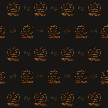 Halloween pumpkin pattern Stock Illustration