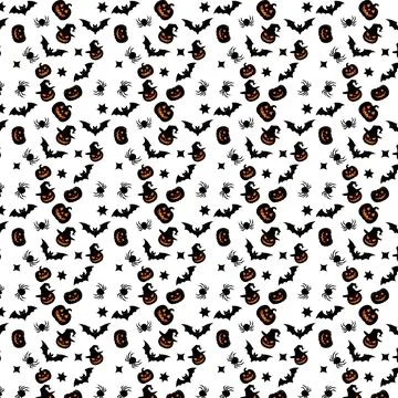 Halloween Pumpkin Pattern Stock Illustration