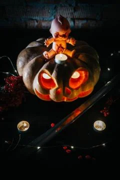 Halloween pumpkin Stock Photos