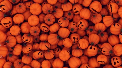 Halloween Pumpkin Pile Background Video stock 347201113