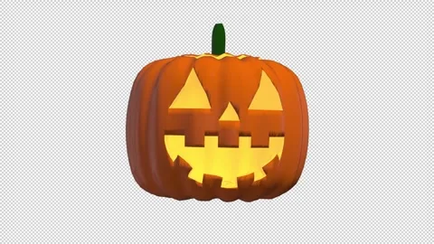 Halloween Pumpkin Rotating Loop Stock Footage 251565018
