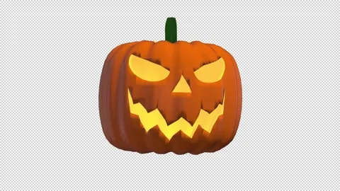 Halloween Pumpkin Rotating Loop Stock Footage 251565334