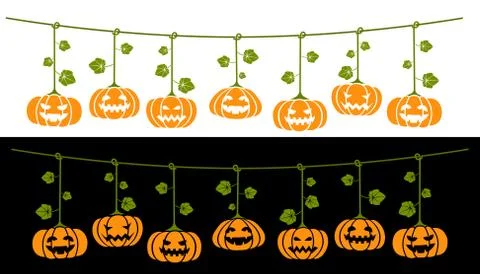 Halloween pumpkin set Stock Illustration