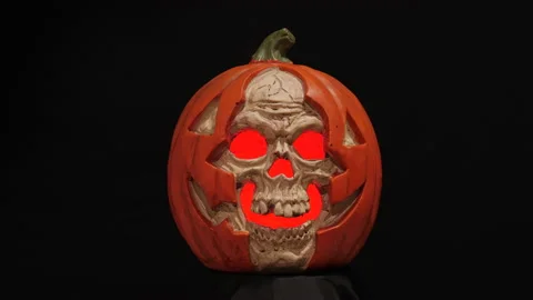 Halloween Pumpkin Skull 動画素材 209163846
