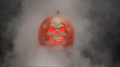 Halloween Pumpkin Skull 動画素材 209163982
