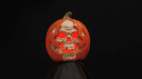 Halloween Pumpkin Skull 動画素材 209164073