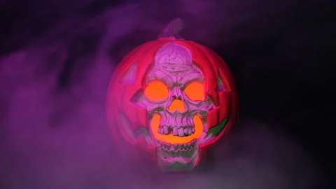 Halloween Pumpkin Skull 動画素材 209164721