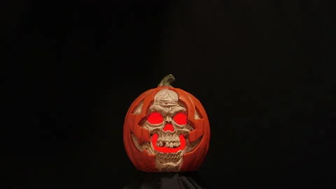 Halloween Pumpkin Skull 動画素材 209167295