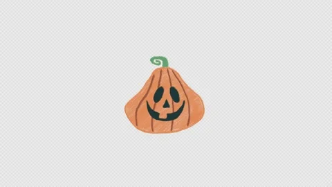 Halloween Pumpkin Sticker Stock Footage 318616550
