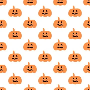 Halloween pumpkin surface pattern design Stock Illustration
