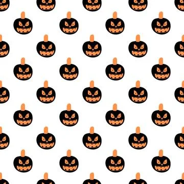 Halloween pumpkin surface pattern design Stock Illustration