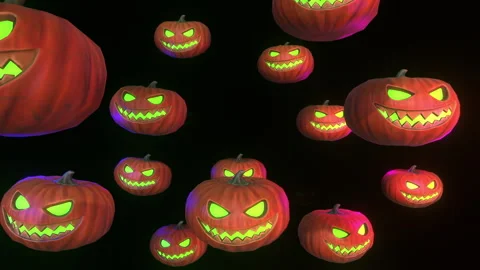 Halloween Pumpkin Tunnel Background Stock Footage 287079271