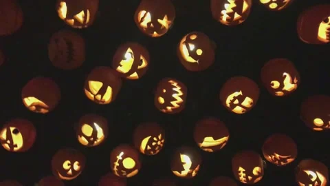 Halloween Pumpkin Tunnel Stock Footage 160752256