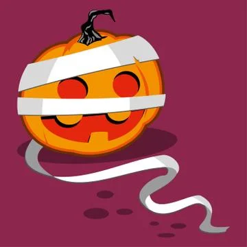 Halloween pumpkin vector character. Stock Illustration